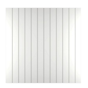 Schöner Wohnen Wandpaneel Slate HDPS, 1 m, weiße Dekor-Paneele mit vertikalen Rillen.