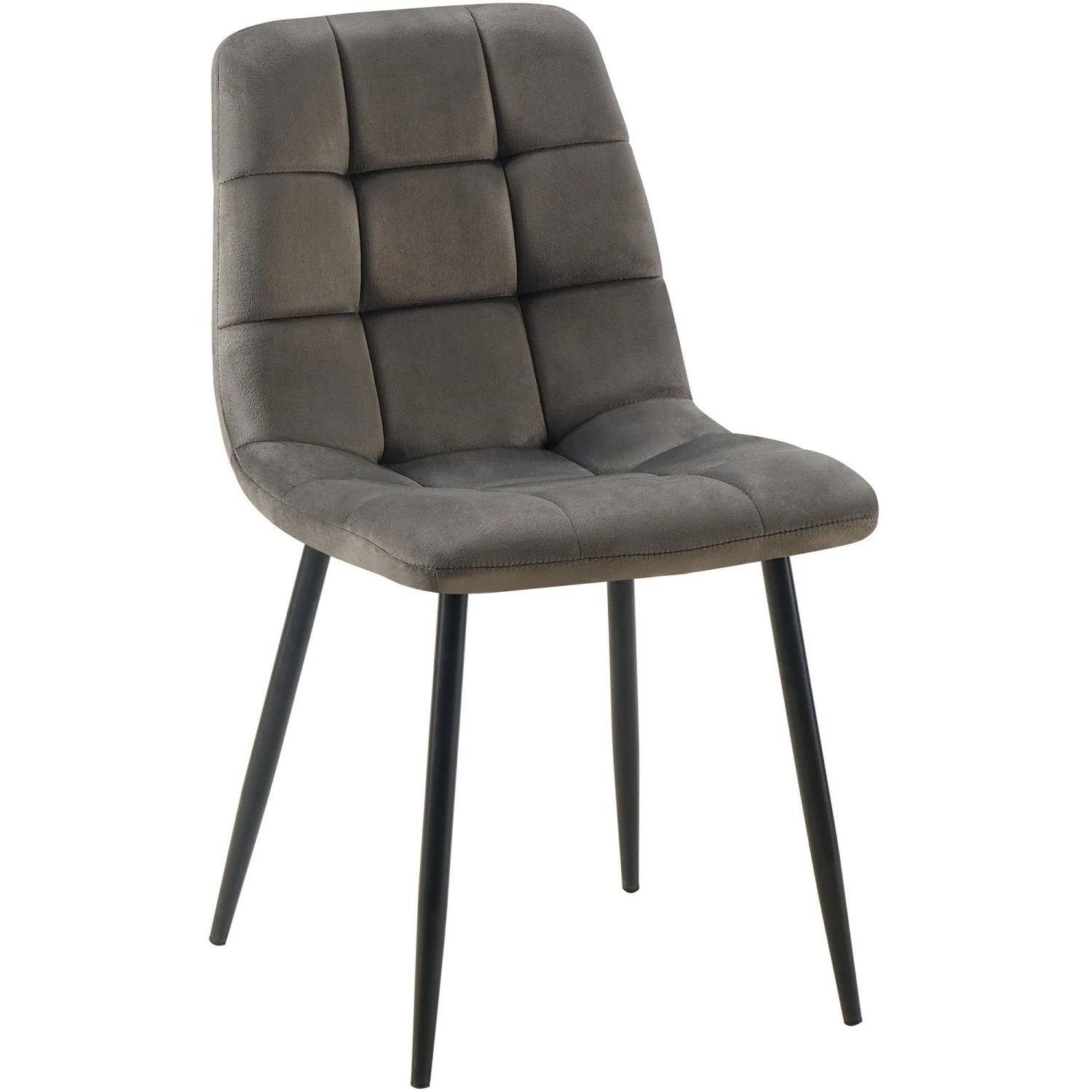DELUKE Esszimmerstuhl FANOR Samt Anthrazit 45x55x84cm Essstühle Esszimmerstühle Küchenstühle Wohnzimmerstühle