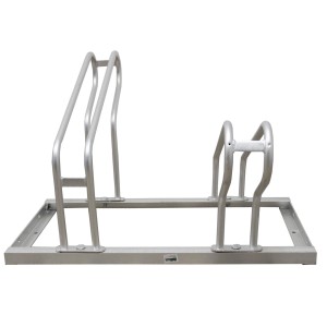 TRUTZHOLM Fahrradständer für 4 Fahrräder, Stahl, höhenversetzt für platzsparendes Parken.