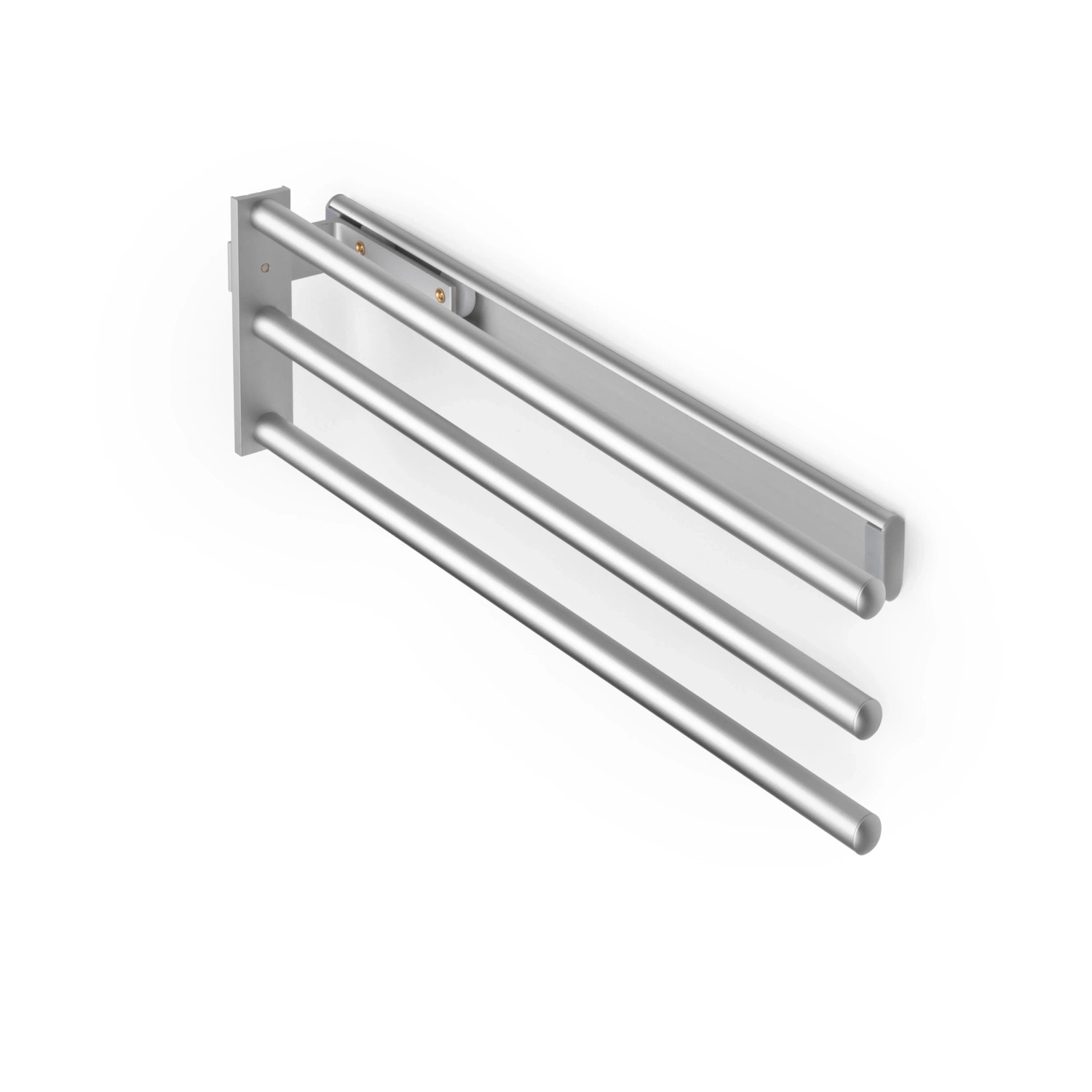 Emuca Handtuchhalter Ausziehbar 3 Arme Aluminium Weiss Lackiert