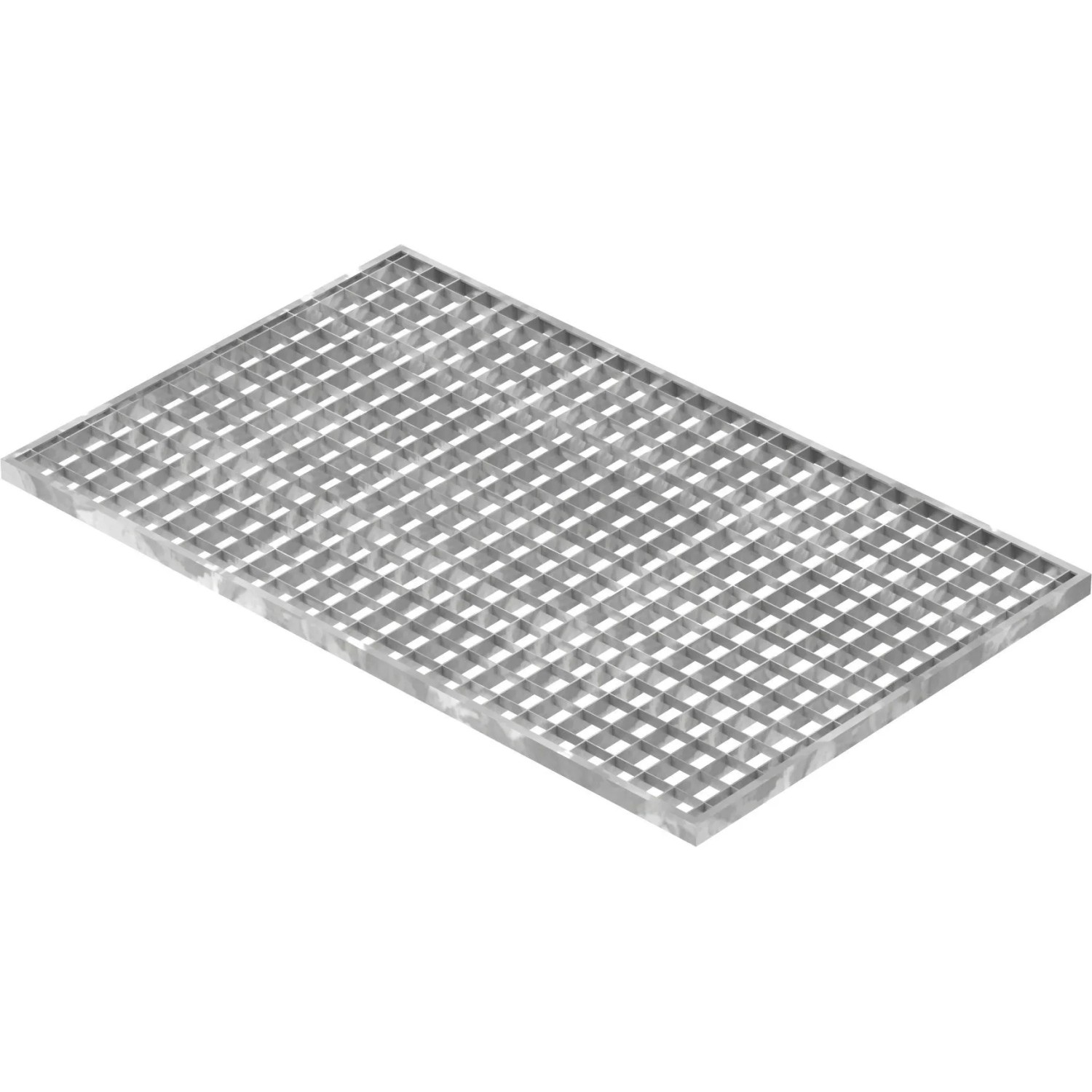 FeNau Lichtschachtrost Baunormrost Maße 490x790x20 mm 30/30 mm Aus S235JR St37-2 Im Vollbad Feuerverzinkt