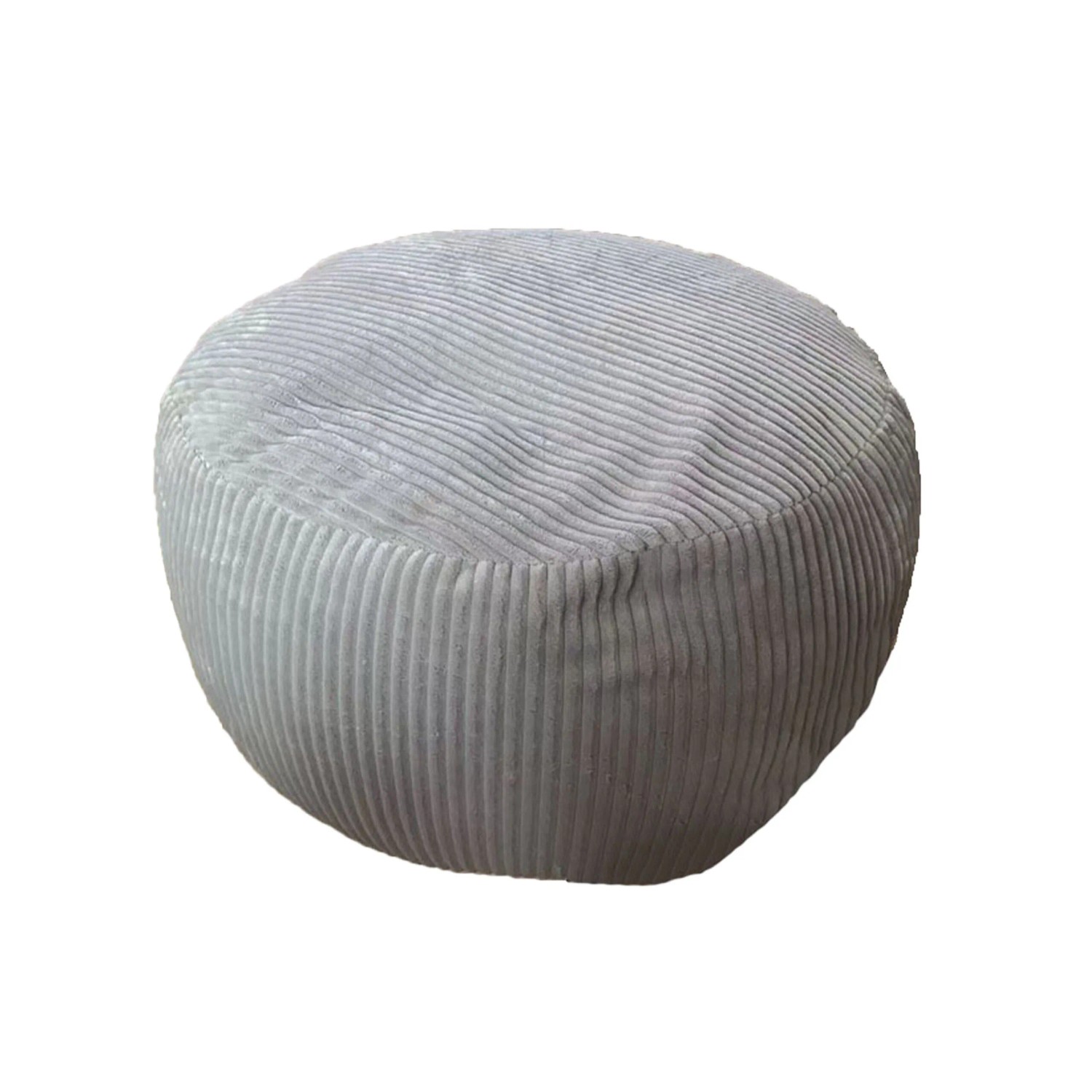 Relaxdays Pouf Cord Hellgrau Waschbar 35 cm x 50 cm 1 kg