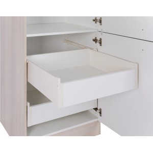 Optifit Innenschubkasten (15x55x50 cm) im Küchenschrank, weiß.