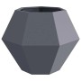 Facettierter vidaXL Pflanzkübel aus anthrazitfarbenem Stahl. Moderner, geometrischer Blumenkübel.