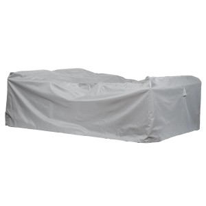 Graue Schutzhülle für rechteckige Loungegruppe, 250x200x80 cm, von Mehr Garten Protect.