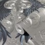 Glööckler Vliestapete Imperial Engelsflügel Silber-Blau, Rolle mit Muster.