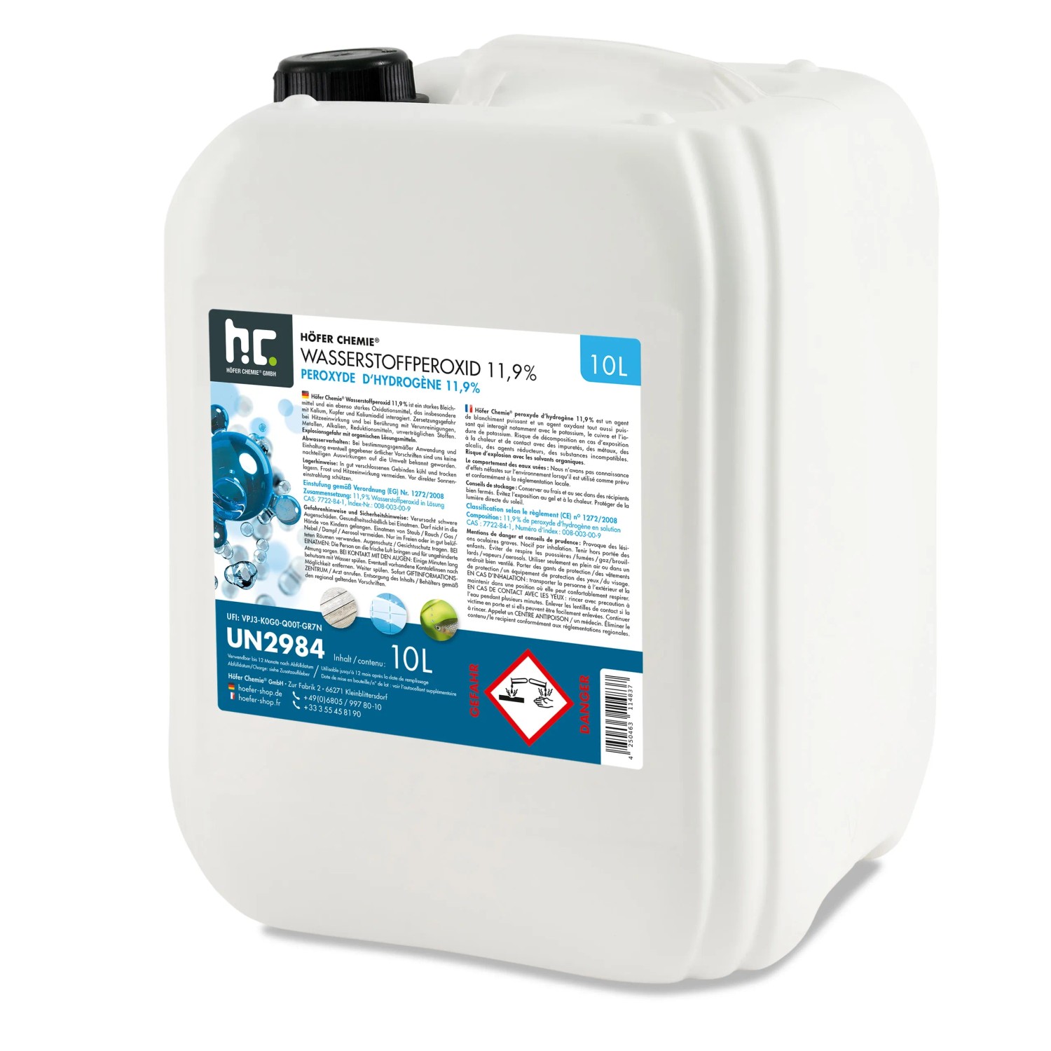 Höfer Chemie Wasserstoffperoxid 11,9% 4 x 10l