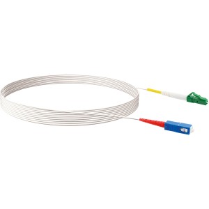 Schwaiger Glasfaserkabel, 9 m, LC/APC-SC/UPC Stecker für schnelle Netzwerkverbindung.