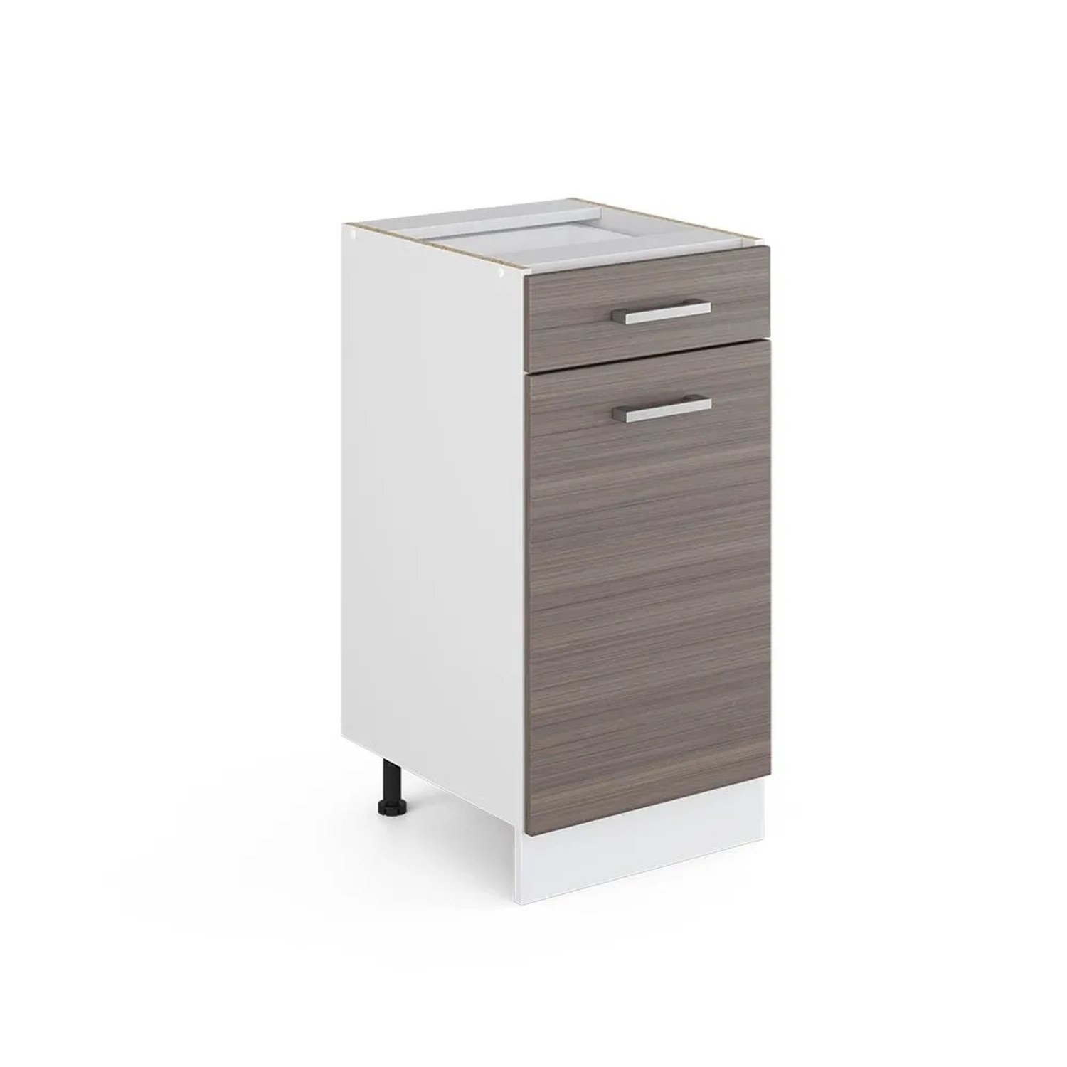 Vicco Küchenunterschrank R-Line Schubladenschrank für die Küche Grau Weiß 40 cm ohne Arbeitsplatte
