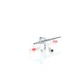 Silberne Wiltec Airbrush Pistole Typ 136T Double Action mit Düsen 0,2-0,5mm auf weißem Grund.