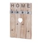 Wandgarderobe C89 im Shabby-Look mit 8 Haken und Herz-Ausschnitt aus Holz.