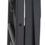 Zusammengeklappter, anthrazitfarbener Siena Garden Campingsessel Premium.