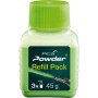 Pica Powder Nachfüllpack 45g in grüner Flasche mit Label. Grünes Markierpulver für Bohrloch-Spraymarker, Handwerkzeuge.