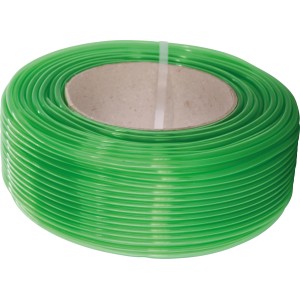 Aufgerollter, grüner Fitt Aquaristikschlauch (Ø 4 mm) auf einer Papprolle.