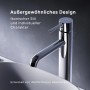 AM.PM Spike Waschtischarmatur Hoch, Chrom, mit Klick-Ablaufgarnitur. Wasserhahn für Bad und Waschbecken.