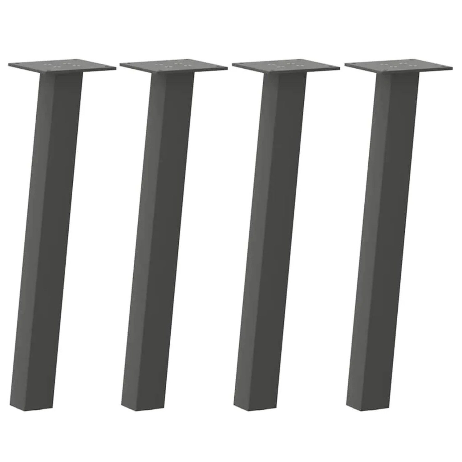 vidaXL Couchtischbeine 4 Stk Anthrazit 42 cm Stahl 4012490 günstig online kaufen