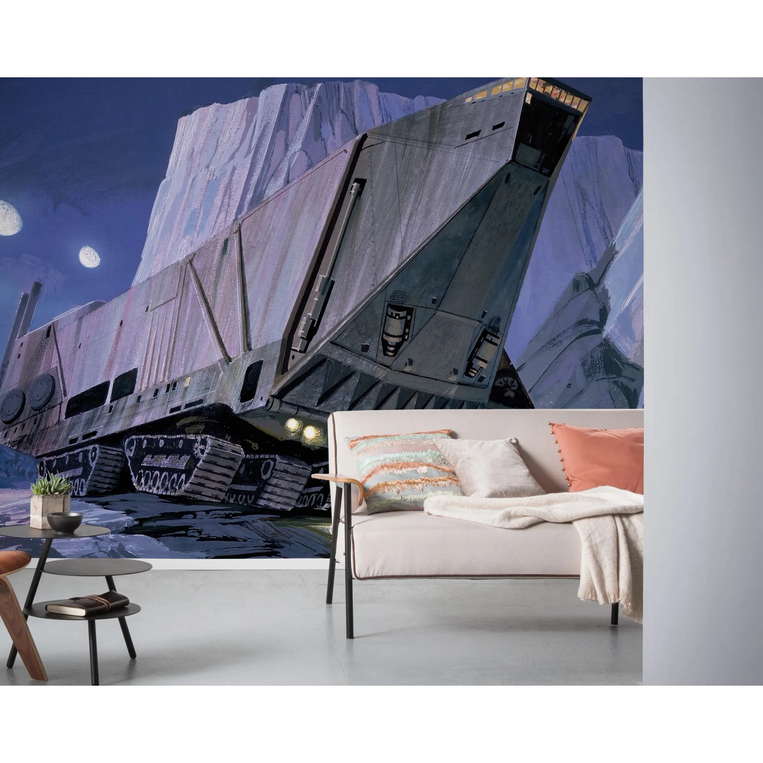 Komar Vlies Fototapete Star Wars Sandcrawler (500x250cm) im Kinderzimmer.