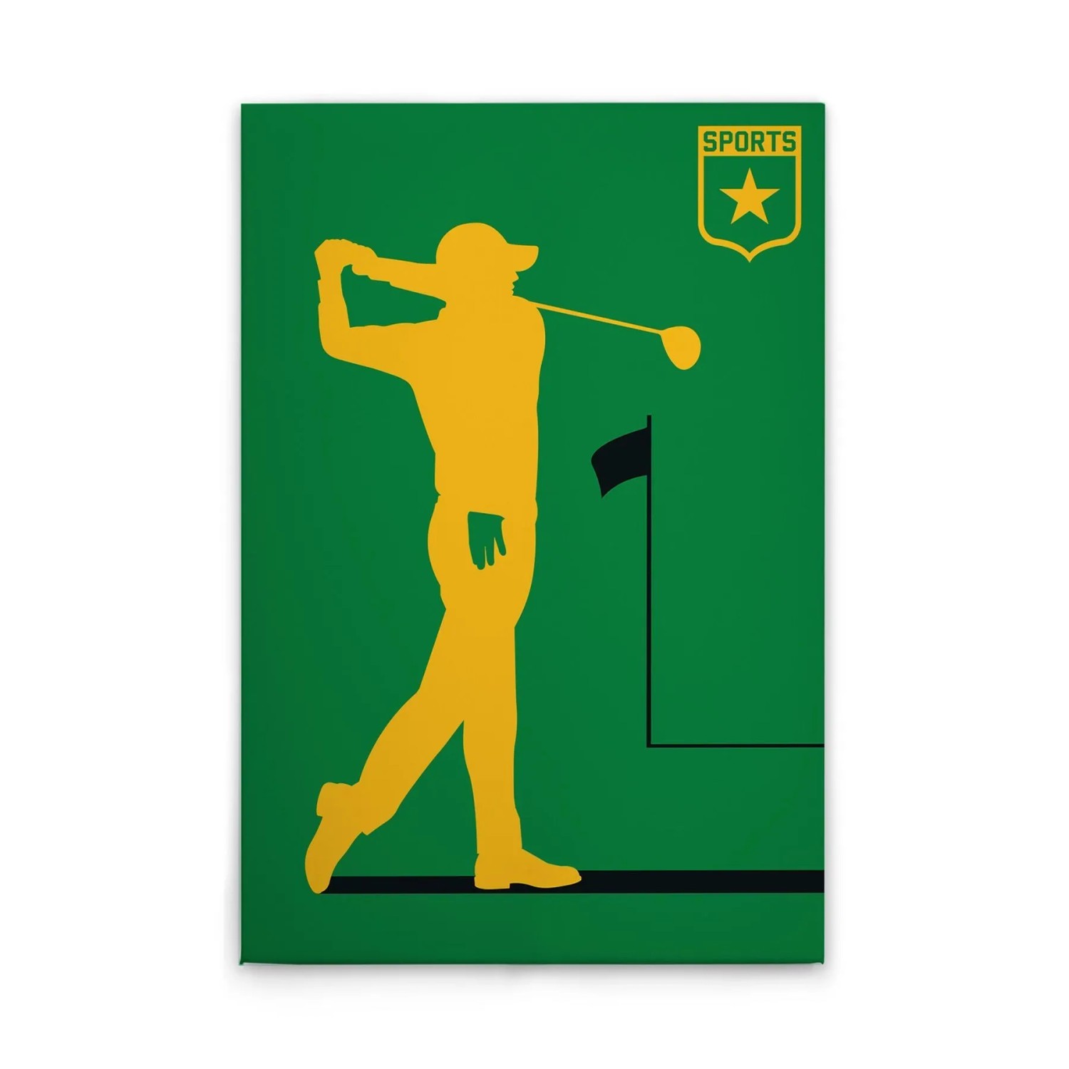 Tadessi Leinwandbild - M1-No.50867 - Retro Golfspieler - 60 x 90 cm - Querformat