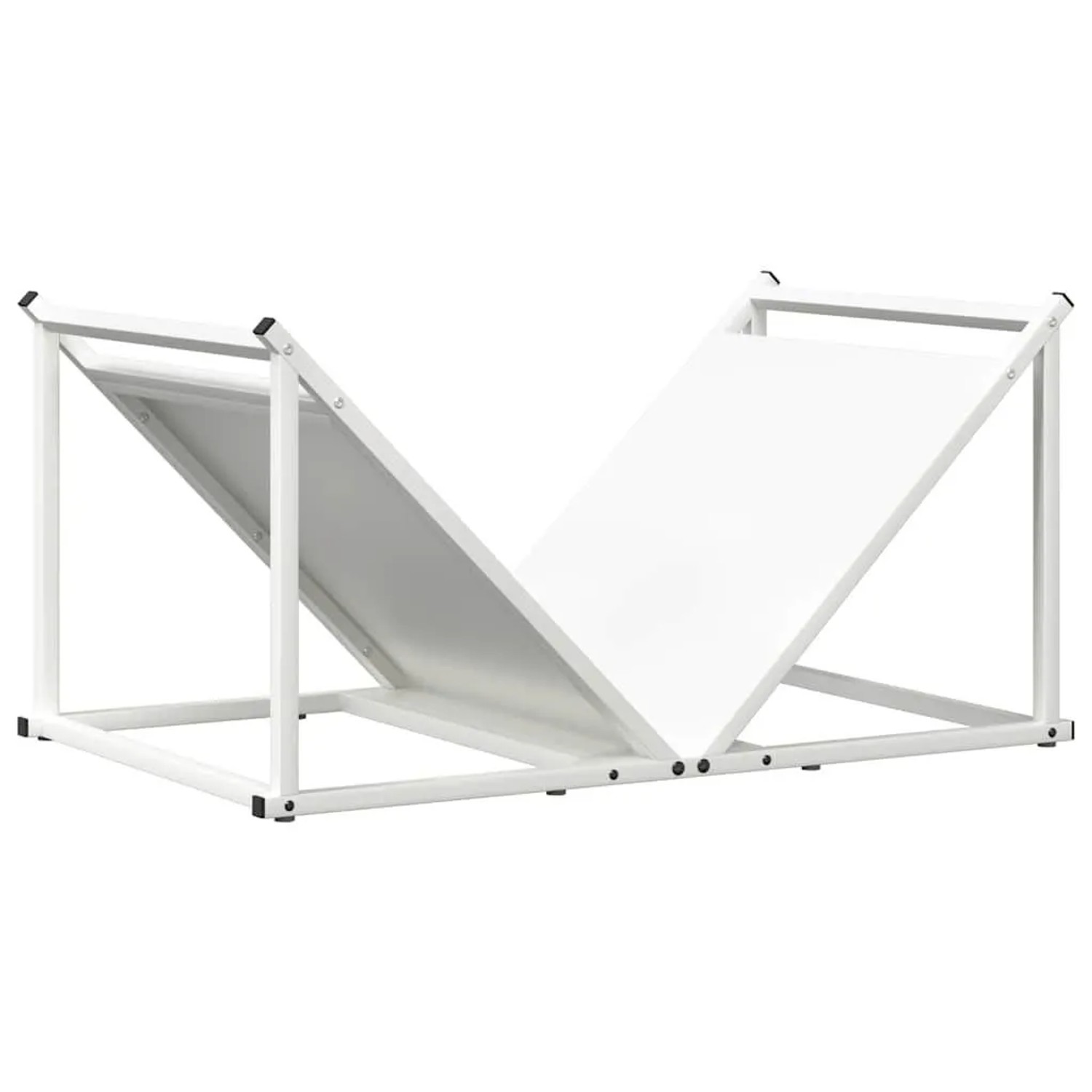 vidaXL Brennholzregal Weiß 70x43x34,5 cm Kaltgewalzter Stahl 864174