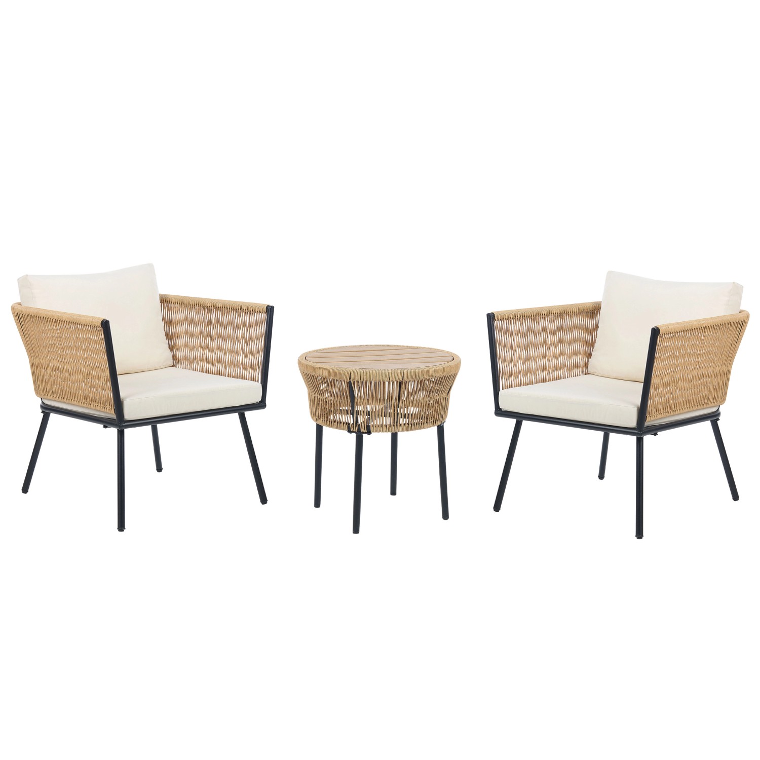 Beliani Bistro Set GARGANO Hellbeige 70x68x72