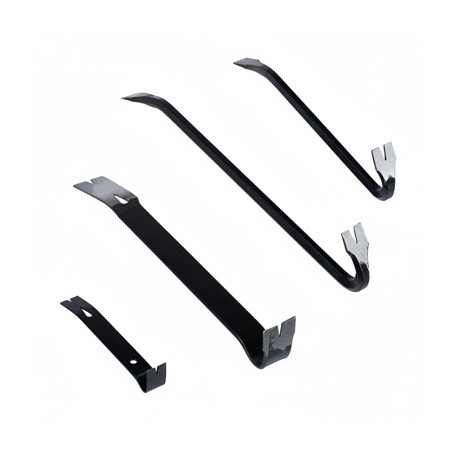 Relaxdays Brecheisen Stahl Schwarz 4er Set 45 cm x 2,5 cm x 2 cm