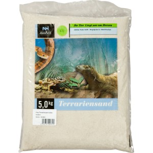 Sack Terrariensand, weiß, 5 kg, staubarm für Reptilien und Kleinsäuger.