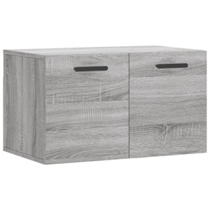 Grauer Büroschrank Sonoma, 60 cm breit, aus Holzwerkstoff mit zwei Türen und Griffen.
