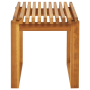 Heller Beistelltisch aus Akazienholz mit Lamellenplatte, passend zum Beliani Bistro Set BELLANO Gartenmöbel-Set.
