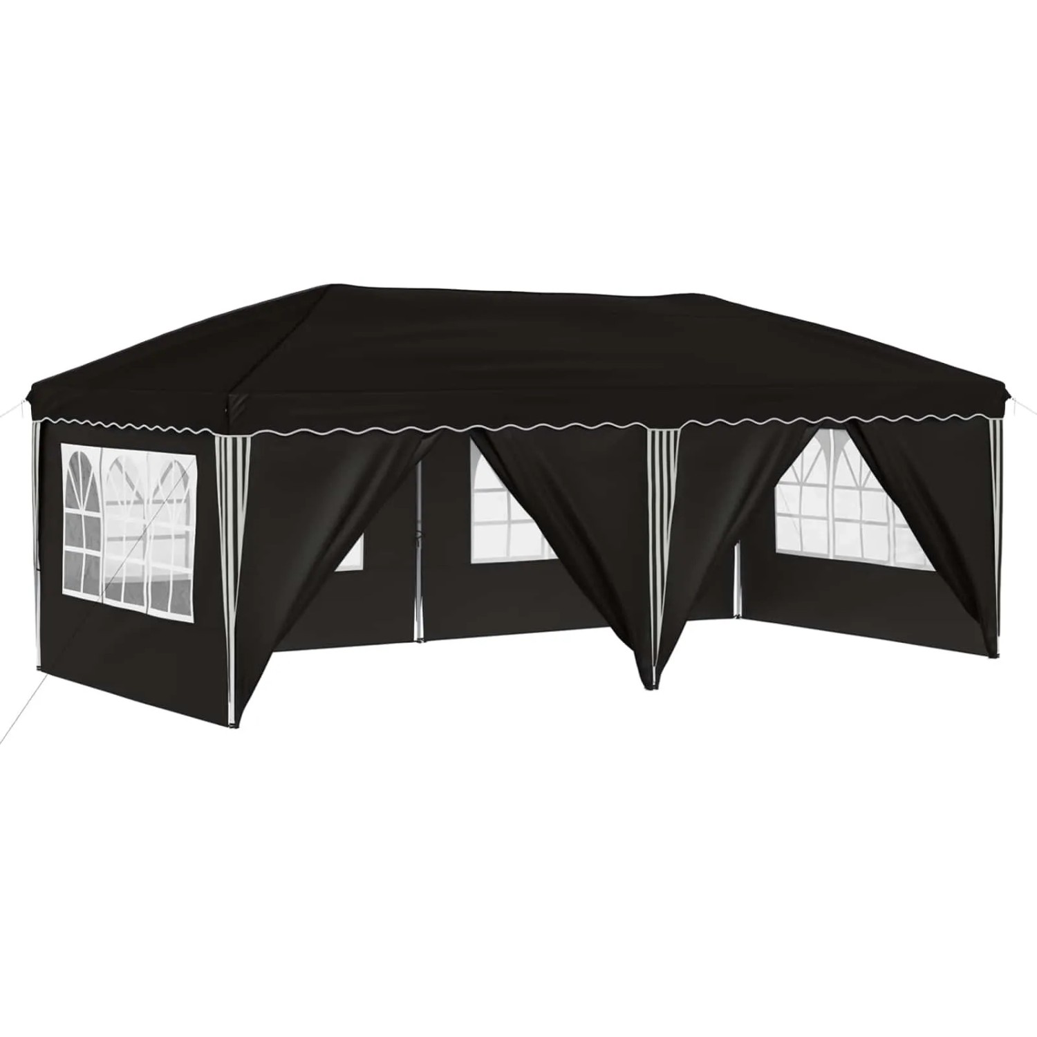 vidaXL Pop-Up Partyzelt 575 x 288 x 245 cm Schwarz 42019810