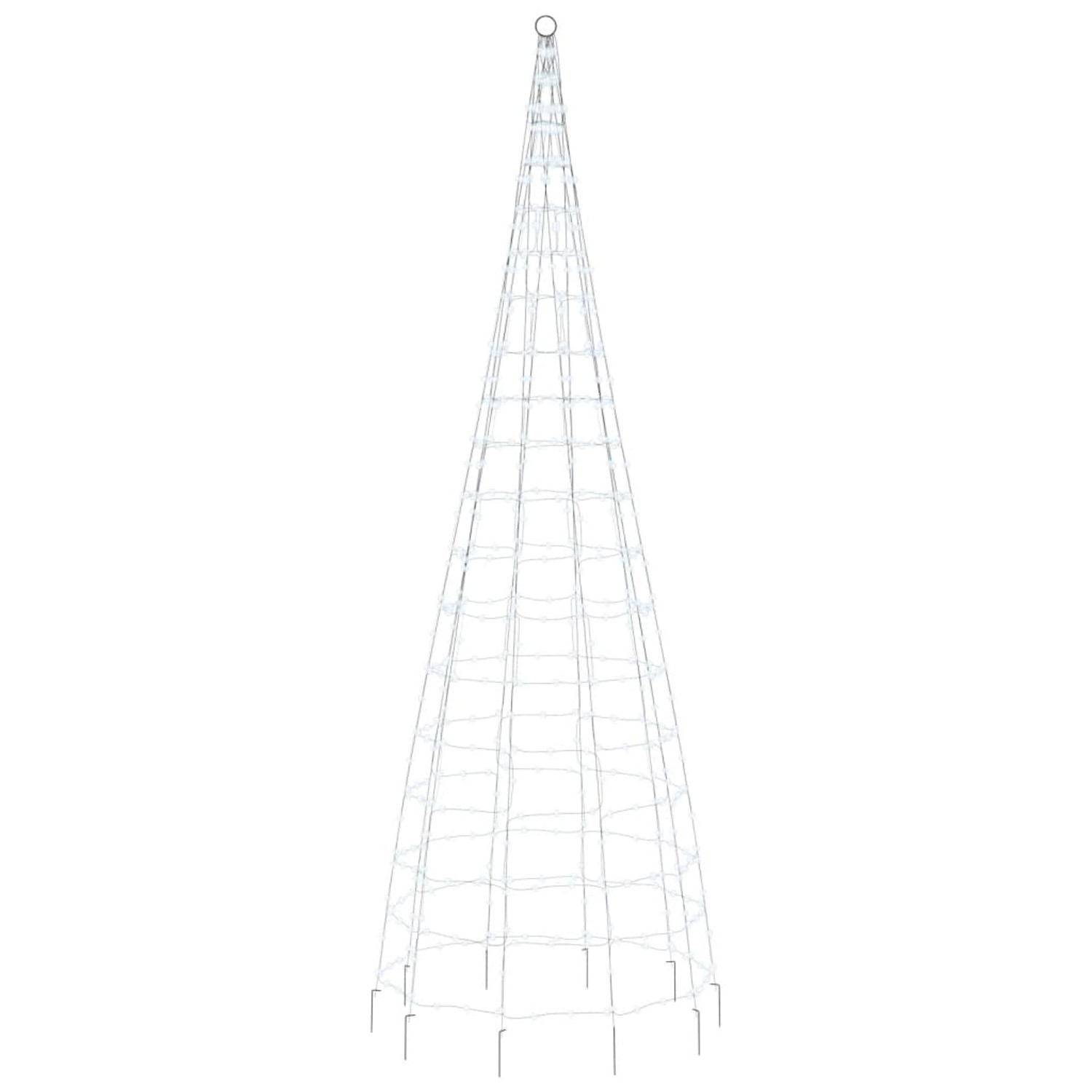 vidaXL LED-Weihnachtsbaum für Fahnenmast 550 LEDs Kaltweiß 300 cm 358113