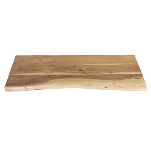 Holzplatte Arya 80x30cm mit Baumkante, Akazie natur, für Regale & Möbelbau.