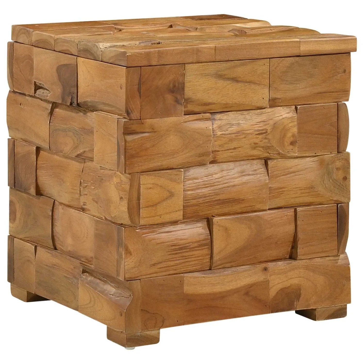 vidaXL Aufbewahrungshocker Braun 40,5 x 39,5 x 45 cm Massivholz Teak 42015923