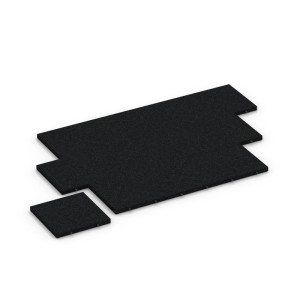 WARCO Fallschutzplatten 50x50 cm in Anthrazit, geeignet für Spielplätze und Gärten.