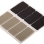 Fix-o-moll Klettpads, selbstklebend, grau und schwarz, 4er Set, 48x25mm, zum Befestigen leichter Gegenstände.