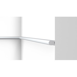 Schöner Wohnen Wandleiste Modern 7, HDPS, 25x35mm, weiße Zierleiste für Wand und Decke.