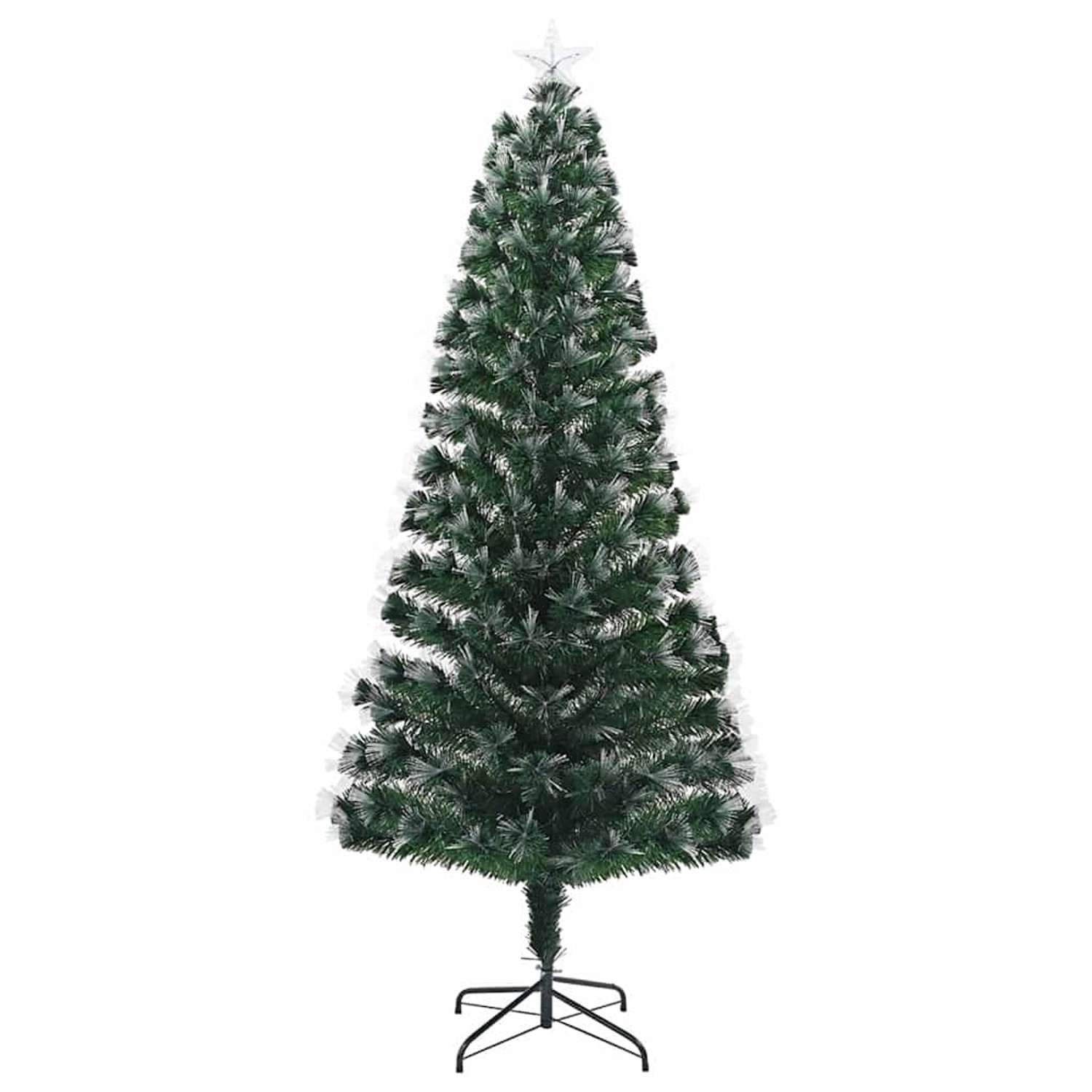 vidaXL Künstlicher Weihnachtsbaum Grün 210 cm PVC 42019345