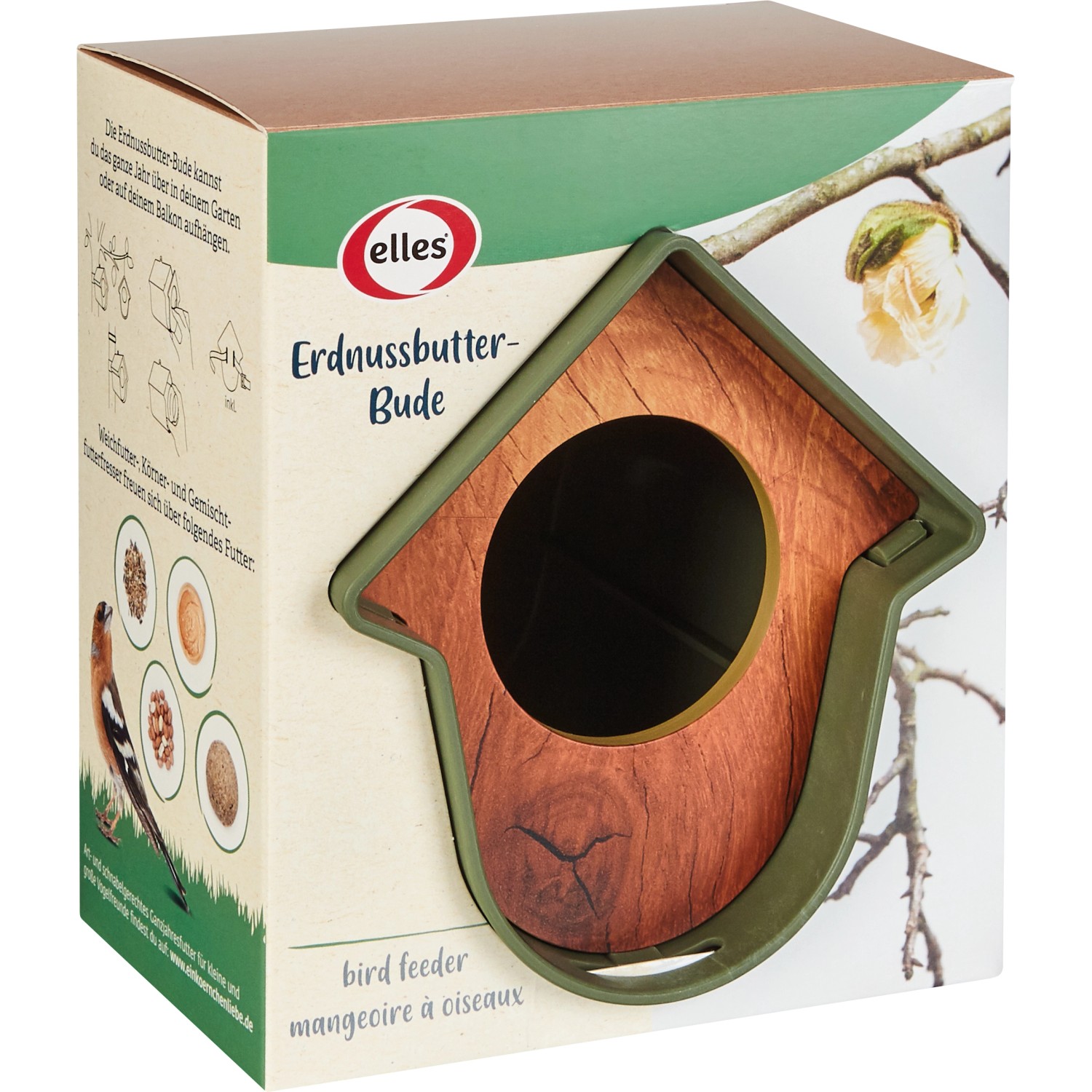 Elles Futterstation Erdnussbutter-Bude 17 cm x 13 cm x 15 cm