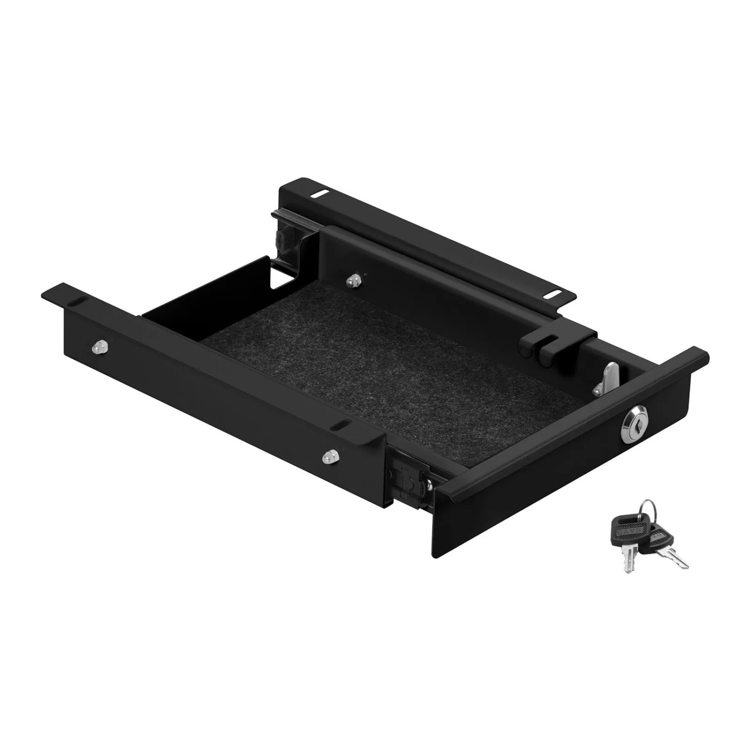SOTECH CAVO Unterbau Dokumentenschublade 220 x 265 x 45 mm Schwarz Abschließbar