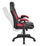 Juskys Racing Schreibtischstuhl Montreal Rot, ergonomischer Bürostuhl mit kippbarer Lehne.