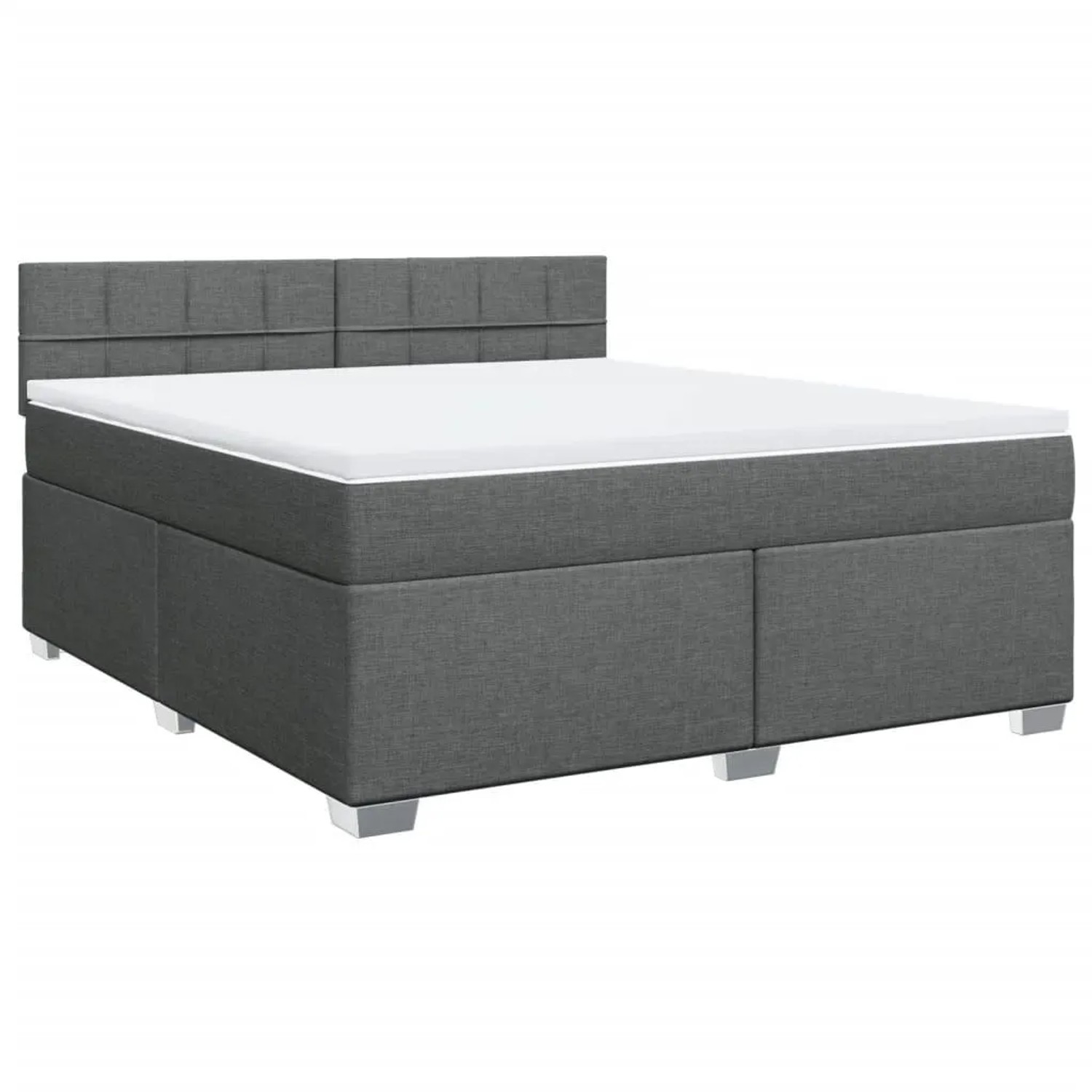 vidaXL Boxspringbett mit Matratze Dunkelgrau 180x200 cm Stoff 3288268 günstig online kaufen