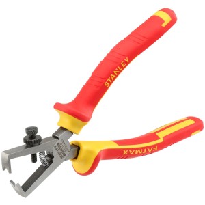 Stanley Fatmax Abisolierzange VDE 160mm mit rot-gelbem Griff. Zange für Kabelarbeiten.