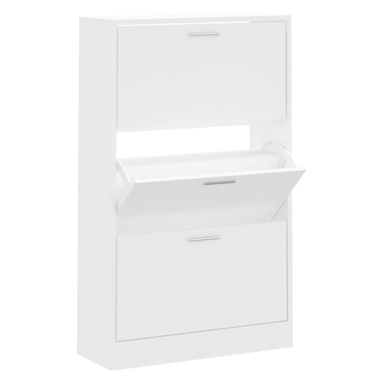 vidaXL Schuhschrank Weiß 63x24x103 cm Holzwerkstoff 342550 günstig online kaufen