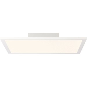 Quadratisches, weißes LED-Panel Buffi für Deckenmontage, warmweißes Licht.