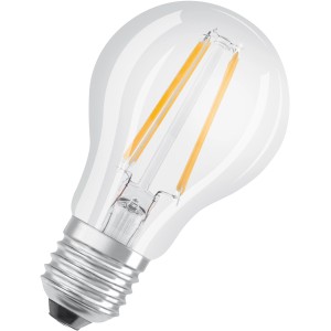 Bellalux E27 LED-Lampe in Glühlampenform, 6,5W, 806 Lumen, 10,5x6cm. Warmweißes Licht für Wohnräume.