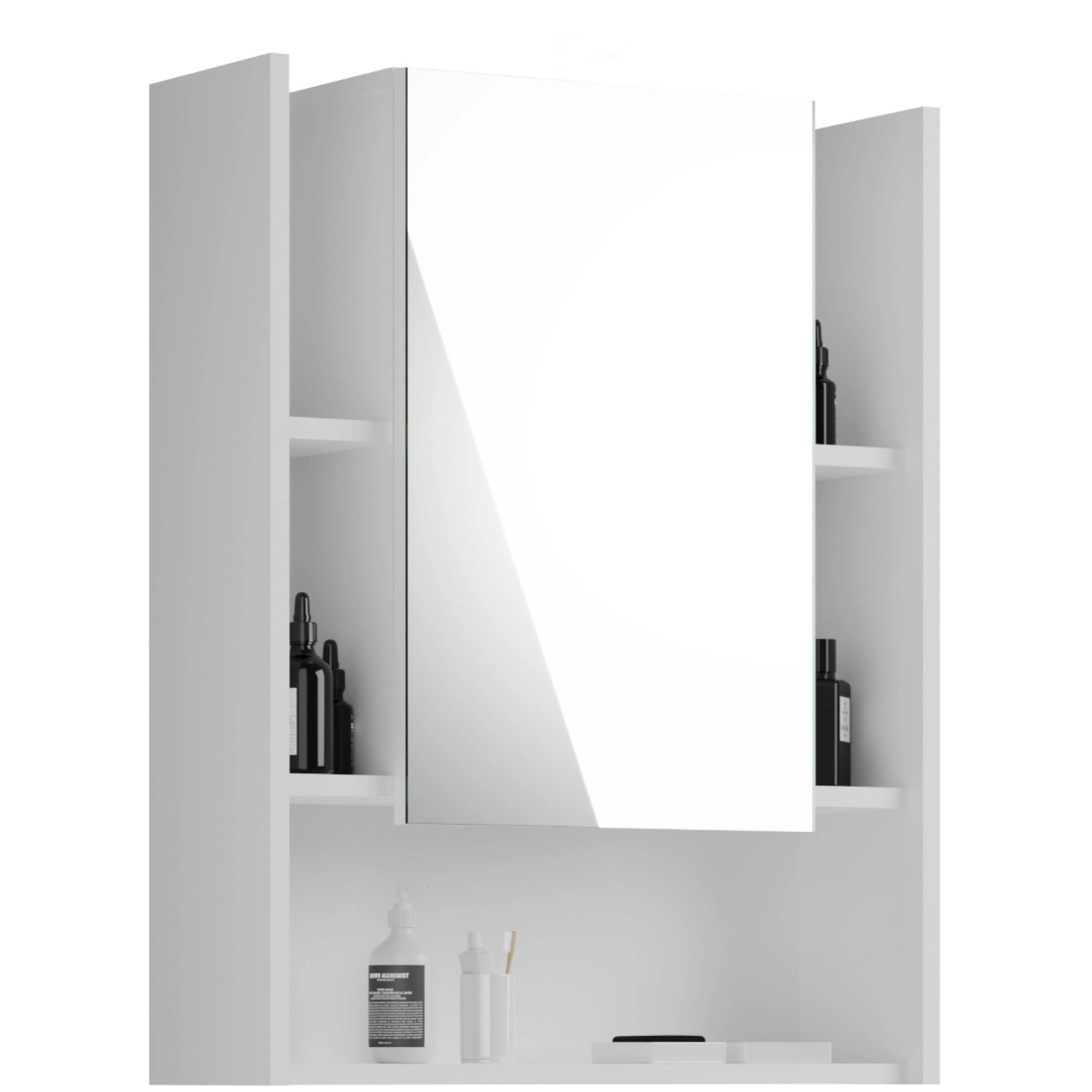 Spiegelschrank Venice Hochglanz Weiß 60 cm eintürig