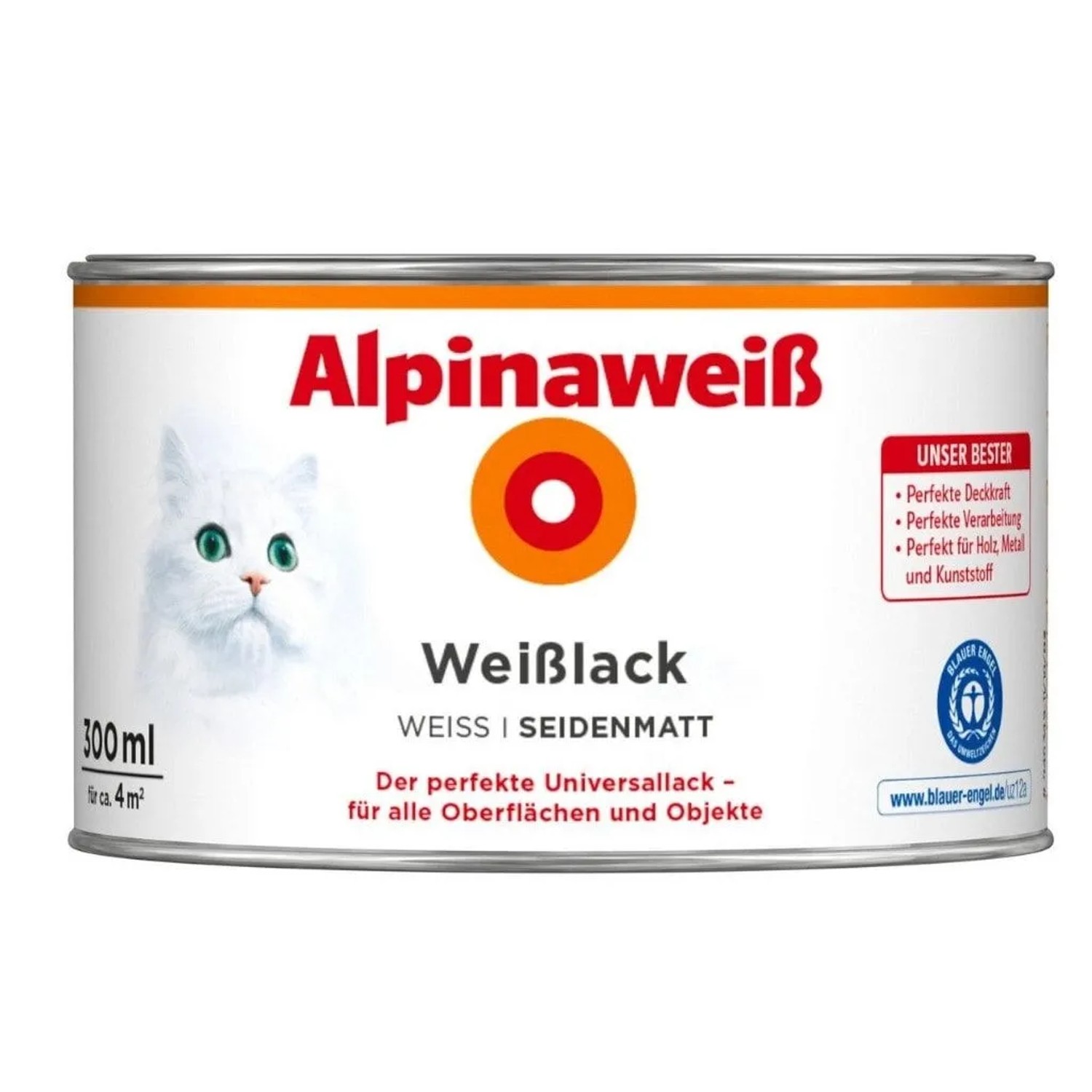 Alpina Weißlack für Außen seidenmatt 300 ml