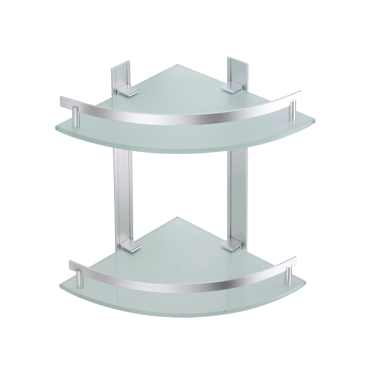 MSV Eck-Duschregal Tabarca Alu & Glas 24 cm x 24 cm x 30 cm günstig online kaufen