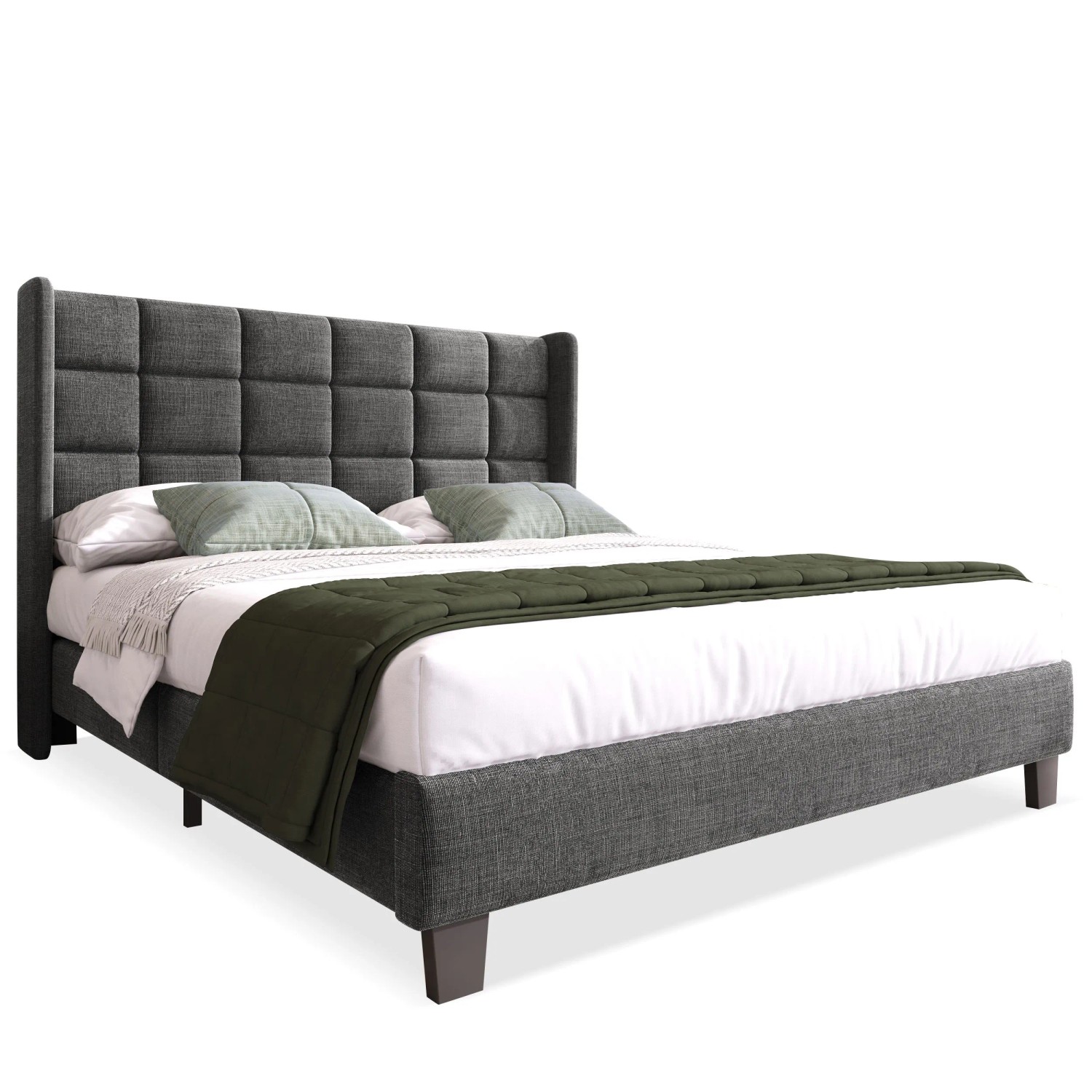 Okwish Polsterbett 140×200 Mit Seinem Gepolstertes Kopfteil Doppelbett Mit Matratze