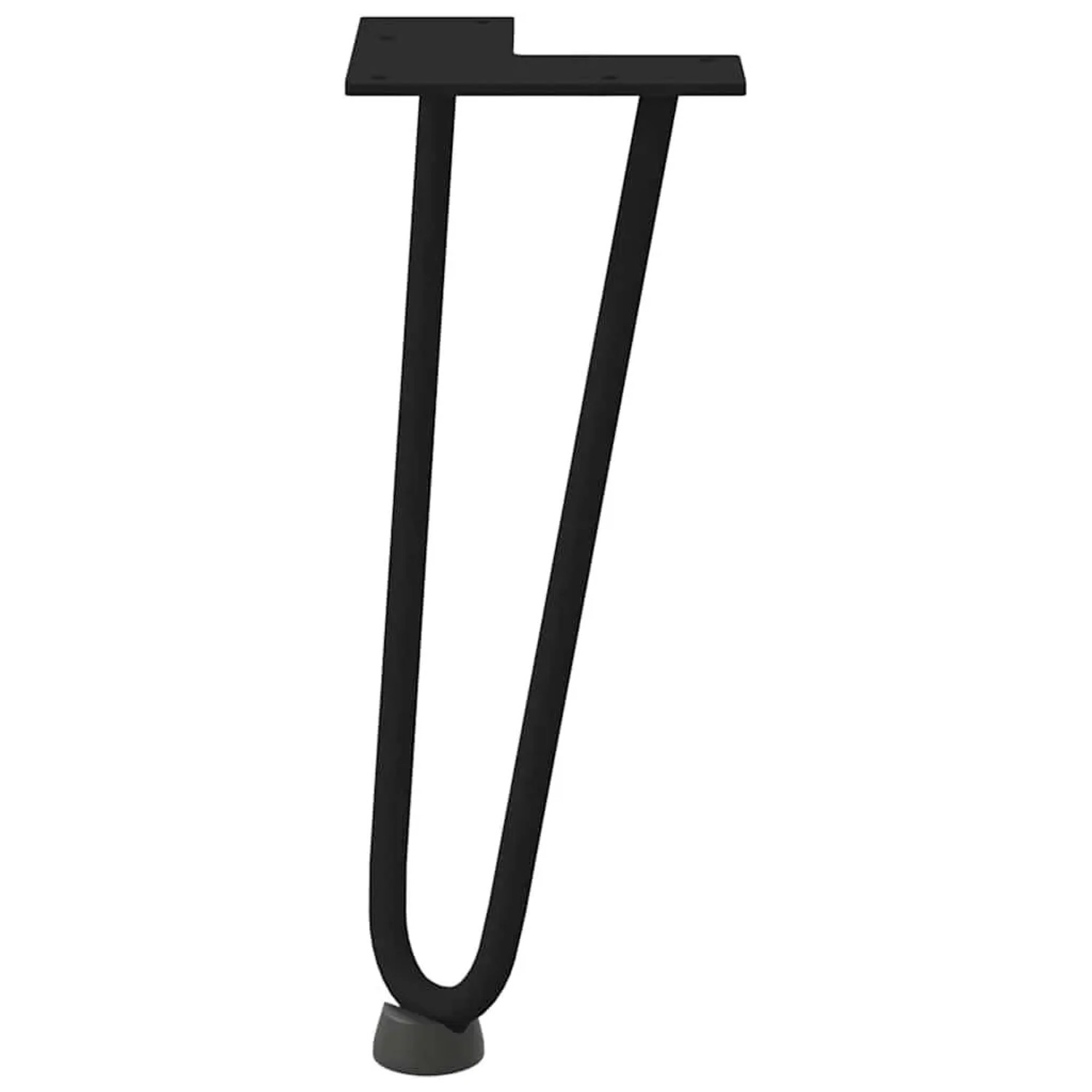 Schwarzes vidaXL Haarnadelbein (30 cm) aus Stahl für Couchtische.