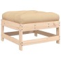 vidaXL Gartenhocker/Couchtisch, Kiefernholz, beige Kissen. Teil des Lounge Sets.